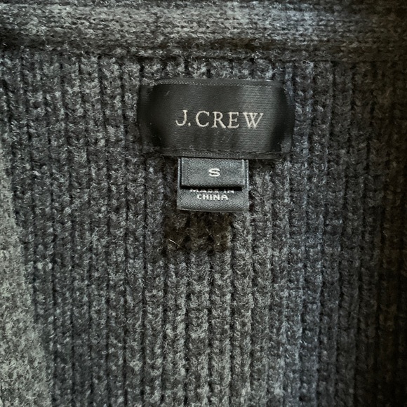 Men's J Crew 100% Lambswool Cardigan gray size S three pockets  cabin preppy - Picture 6 of 11